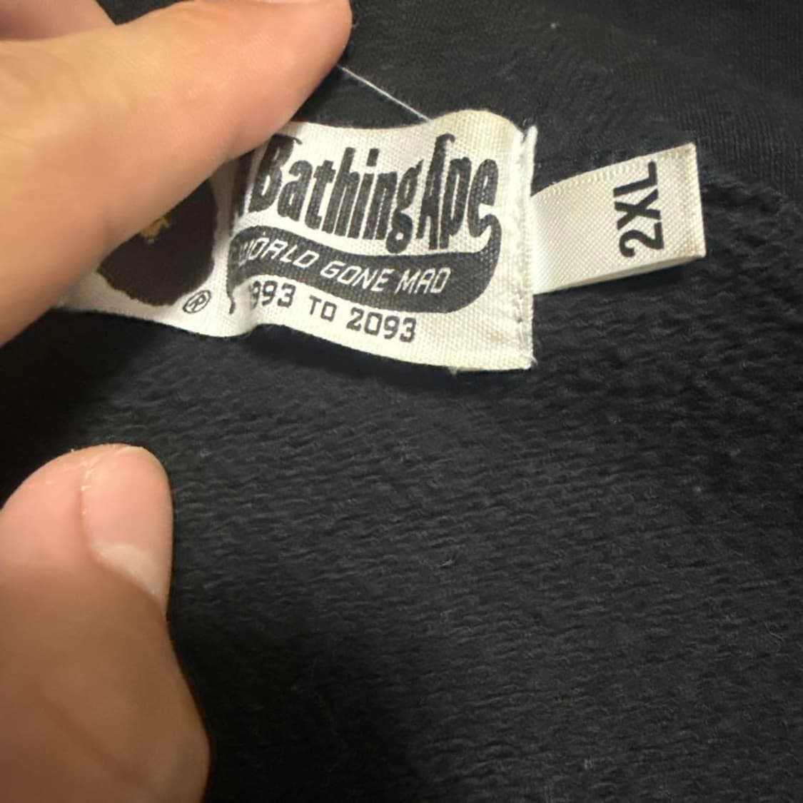 베이프 한정판 픽셀 샤크 후드집업 블랙 2XL 상품이미지4