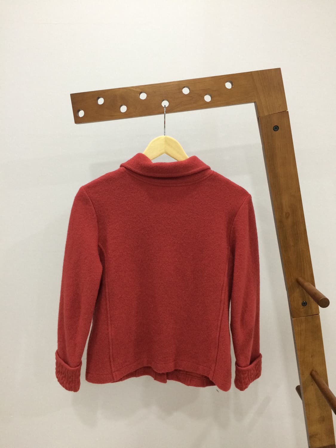 일본빈티지 레드 니트가디건 상품이미지2