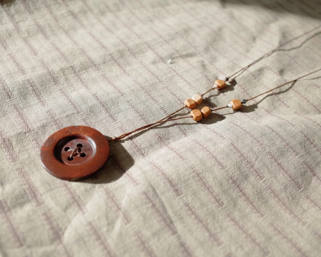 chip botton necklace 칩 단추 목걸이 핸드메이드 상품이미지7