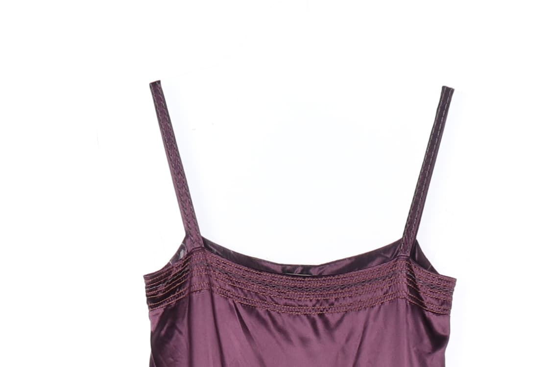 (새상품)[M]보테가베네타 실크 퍼플 민소매 나시 원피스 슬립드레스
 상품이미지2