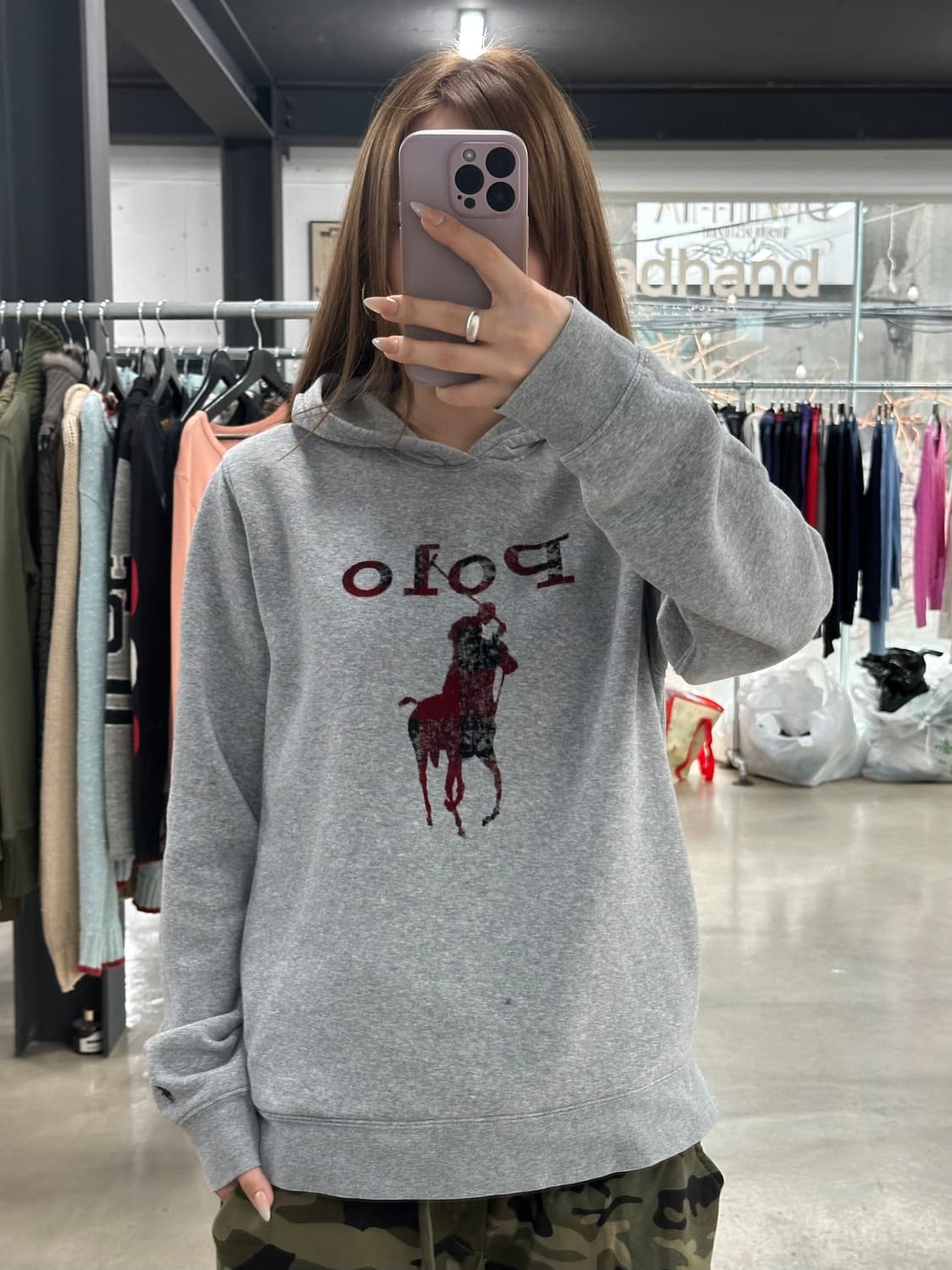 폴로랄프로렌 신형큐알택 빅포니 보이즈버팔로 체크 후드티 상품이미지1