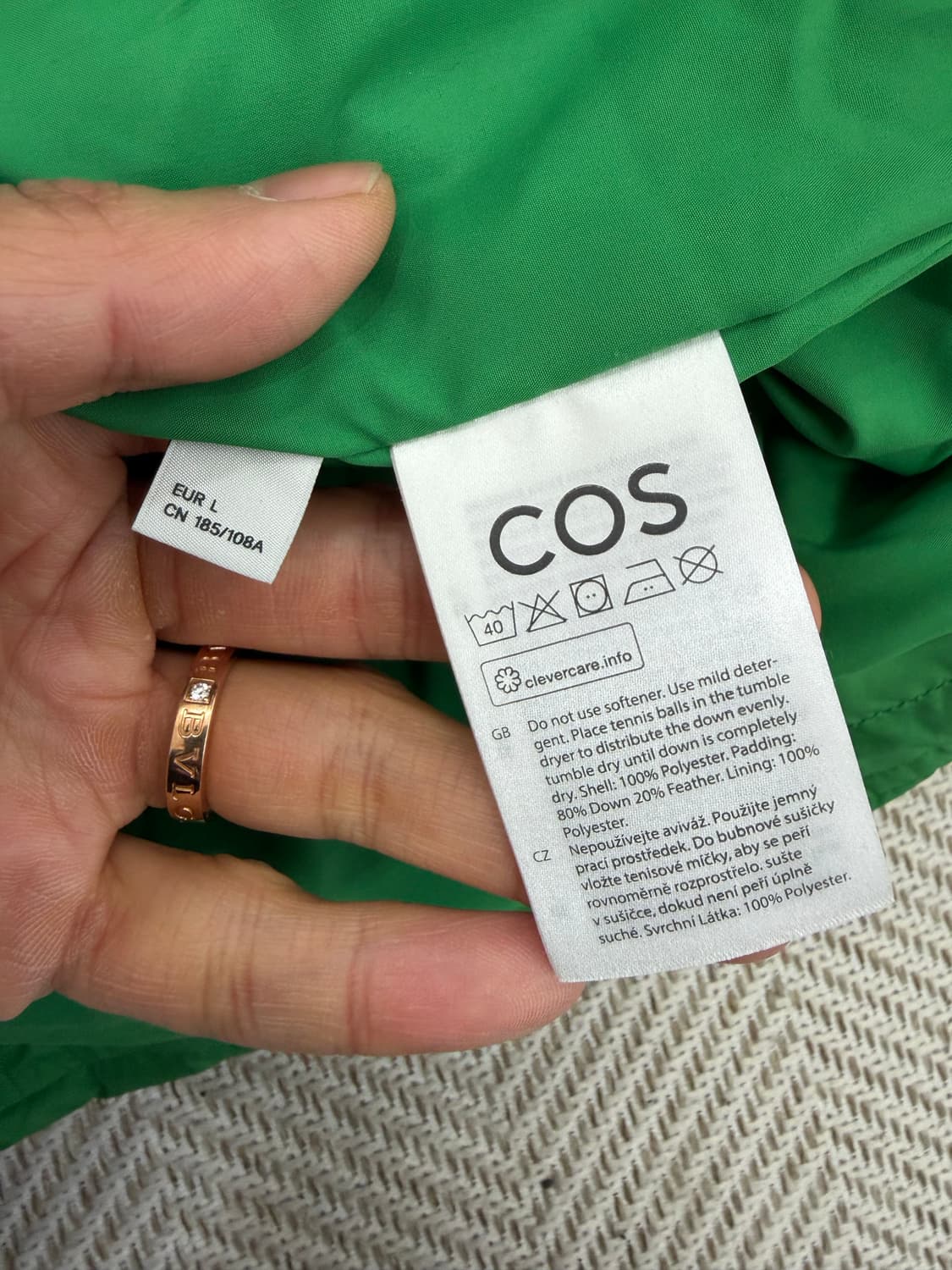 정품) COS 코스 남성 패딩 L 상품이미지8