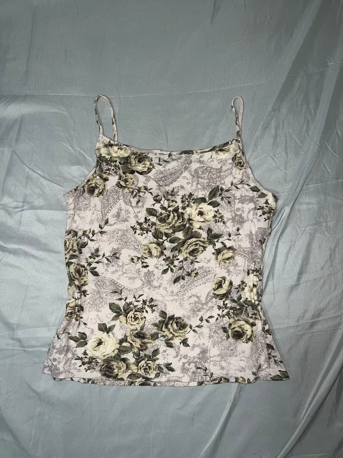 ✨vintage pink flower sleeveless 로즈 페이즐리 상품이미지4