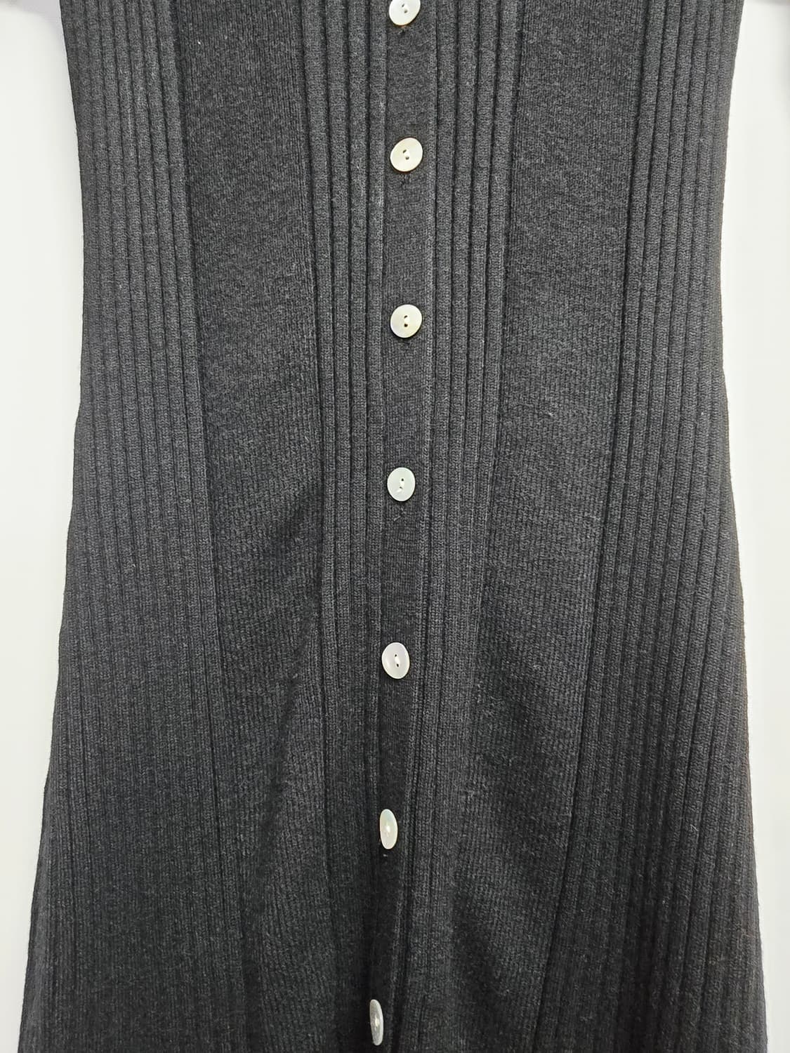 님프 블랙 골지 니트 롱 원피스 상품이미지3