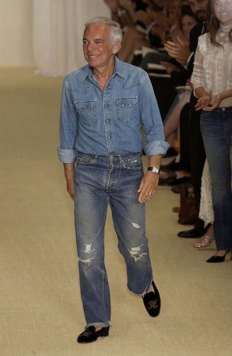 90's 폴로 랄프로렌 사우스 웨스턴 콘초 워시드 데님 웨스턴 셔츠 상품이미지4