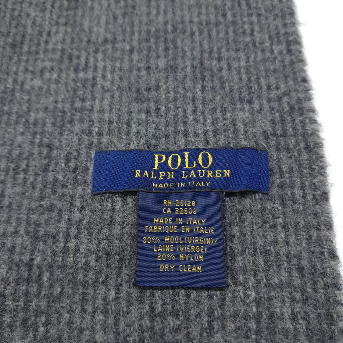 MX407 폴로 랄프 로렌 그레이 글렌 체크 & 퍼플 라인 양면 울 혼 상품이미지4