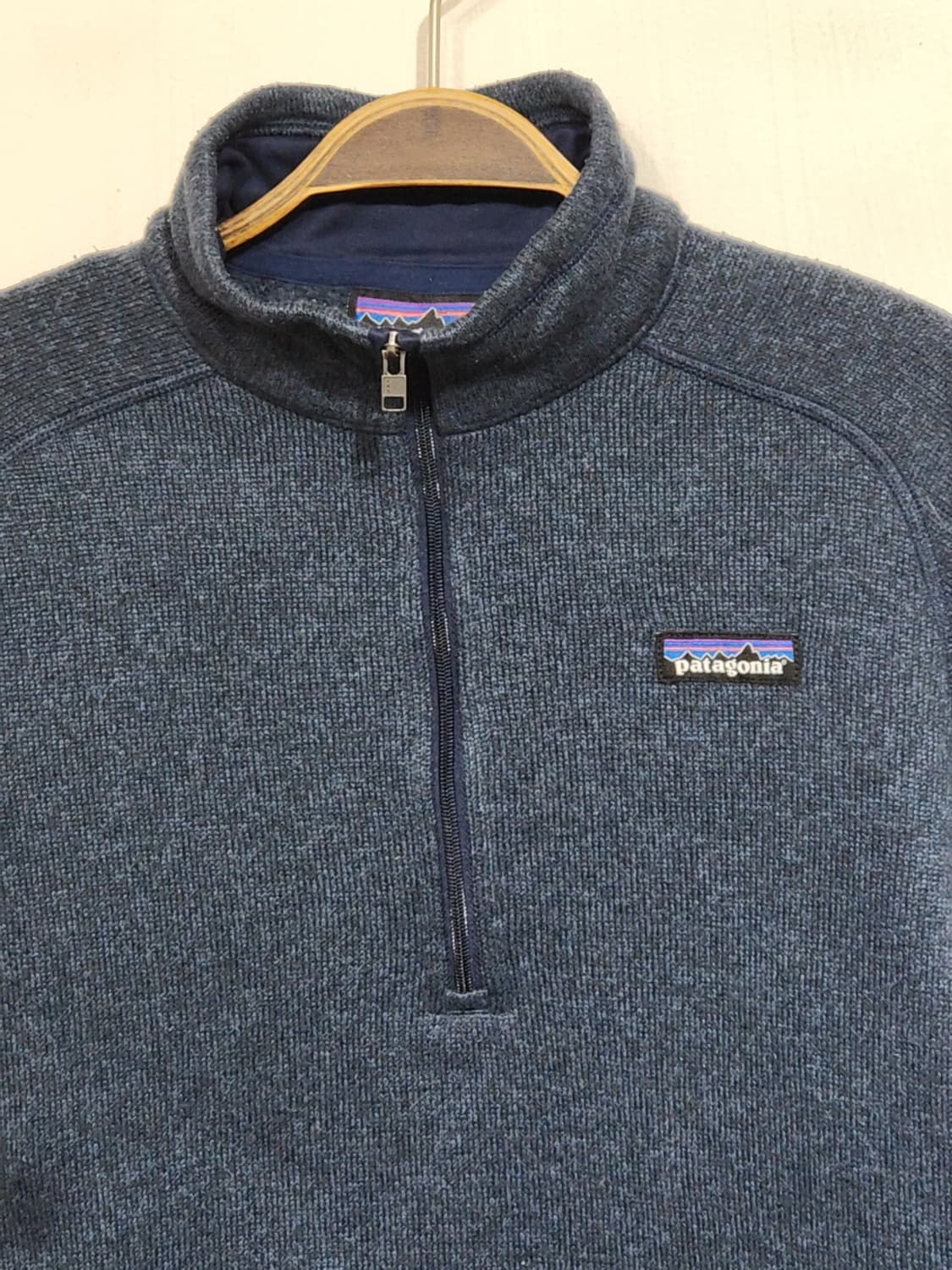 (L) 파타고니아 반집업 티셔츠 네이비 기모 긴팔티 등산복  상품이미지2