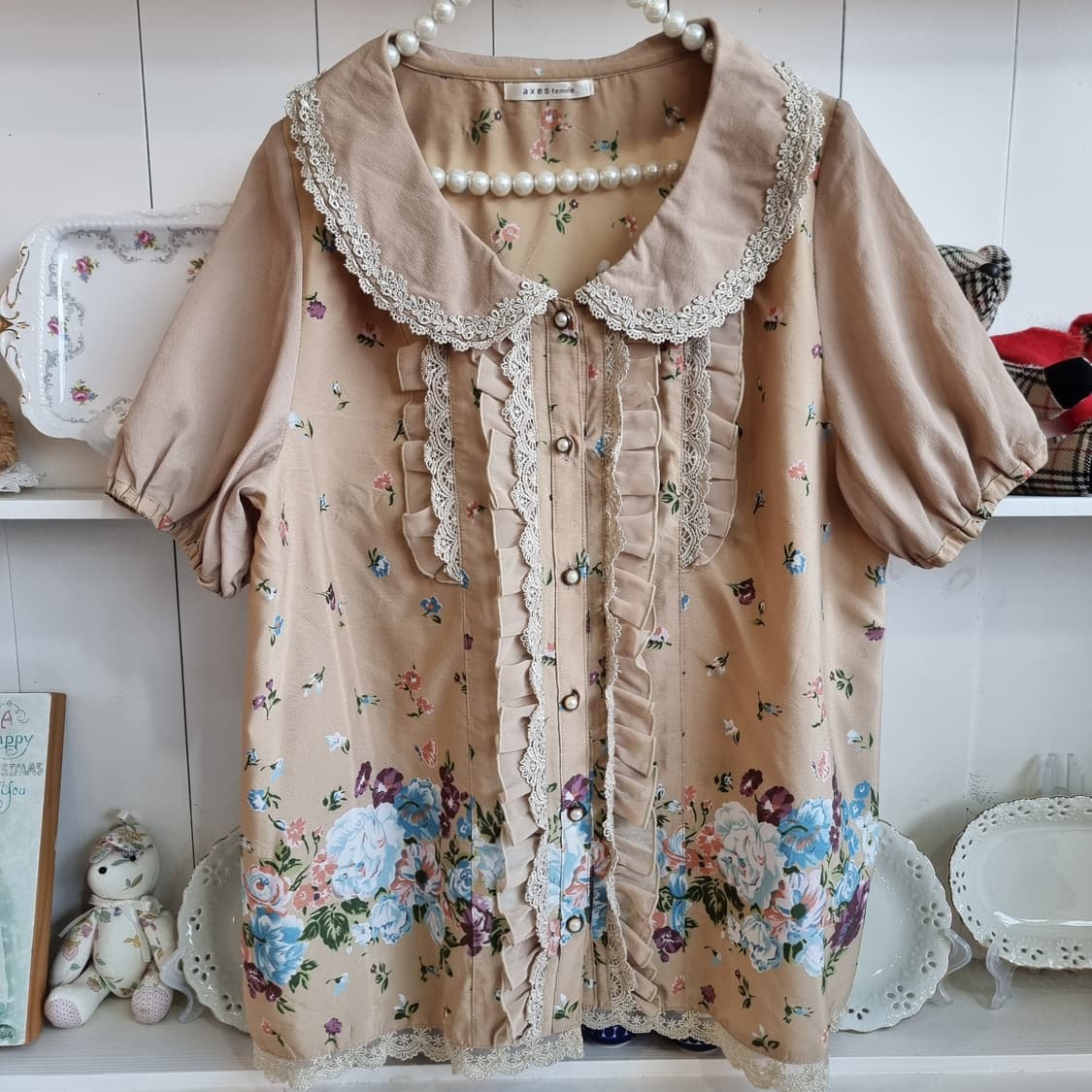 axes femme 플라워 레이스 블라우스 상품이미지3