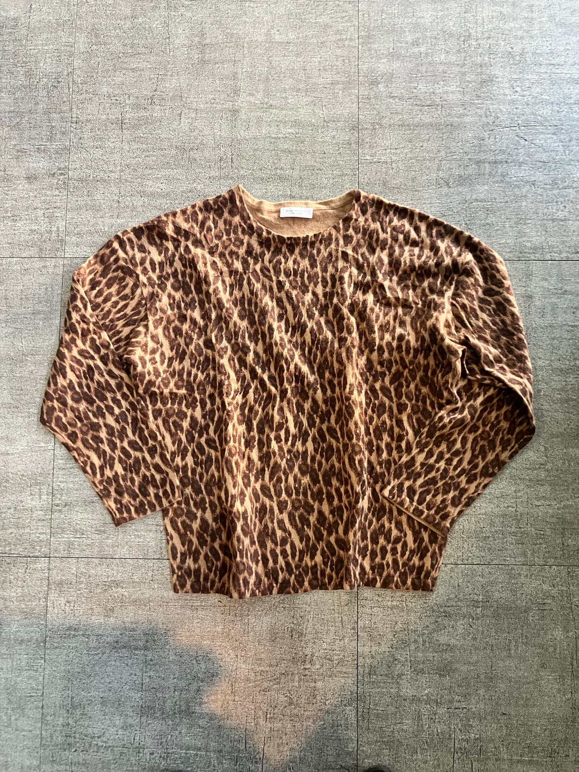 일본빈티지 Beautyyouth 올드스쿨아메카지 레오파드 호피니트스웨터 상품이미지1