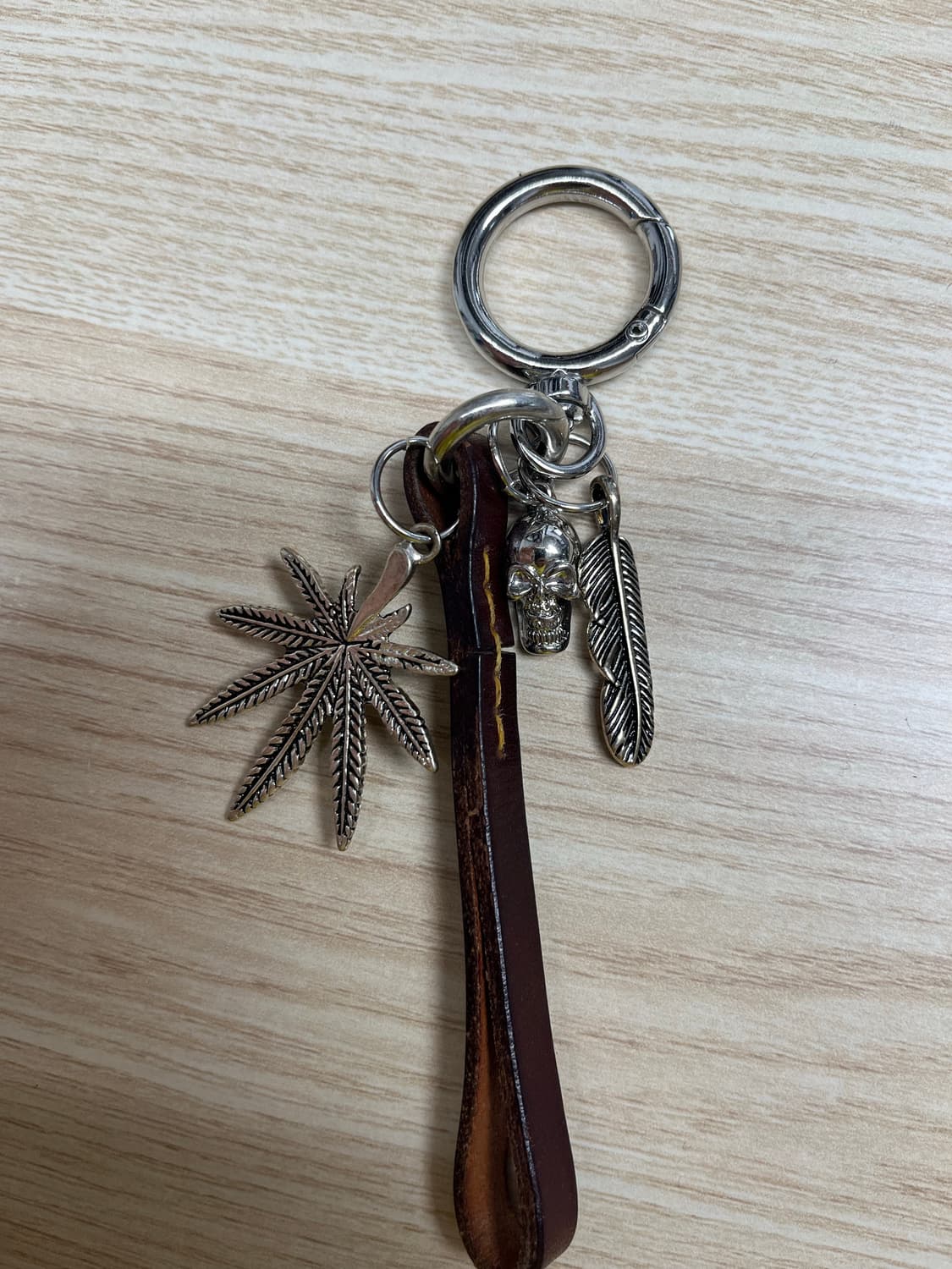 천연 소가죽 키링 상품이미지1