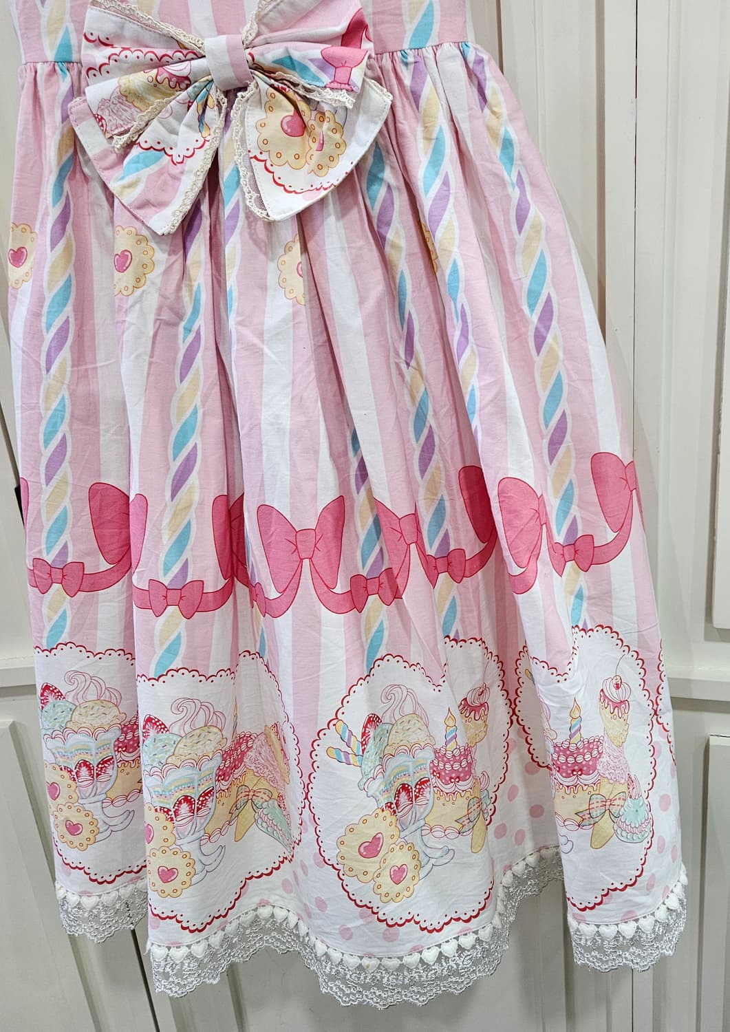 바디라인(BODY LINE) 스위트 파스텔 점퍼스커트 상품이미지4