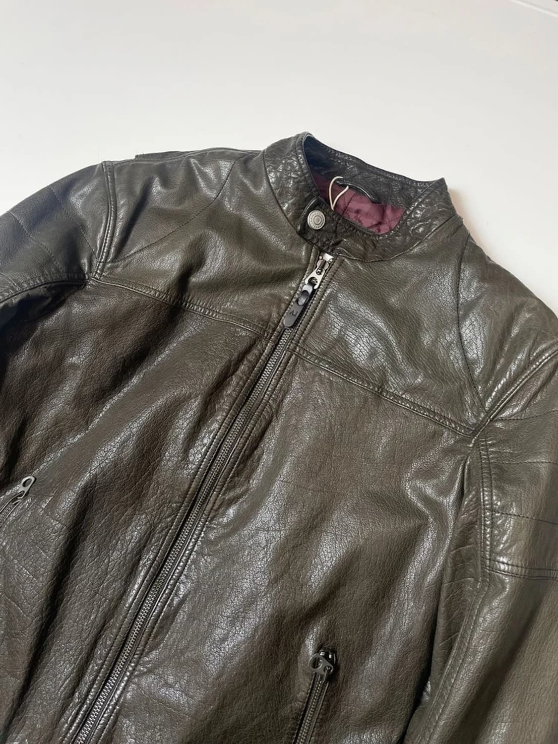 아르마니 진스 00's 차이나넥 가죽 자켓 PN9528 상품이미지2