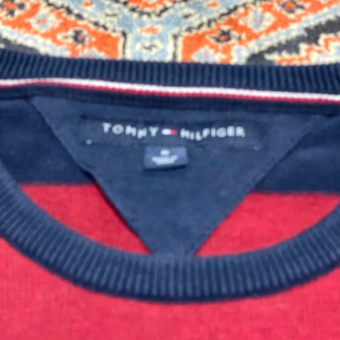타미힐피거 네이비 스트라이프 면 니트 남성M 상품이미지3