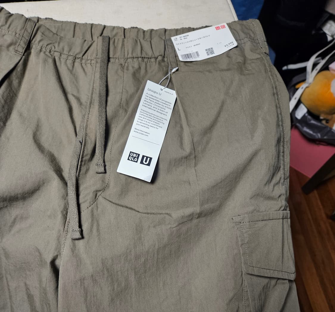 [L] 유니클로 와이드핏 파라슈트 카고팬츠 상품이미지10
