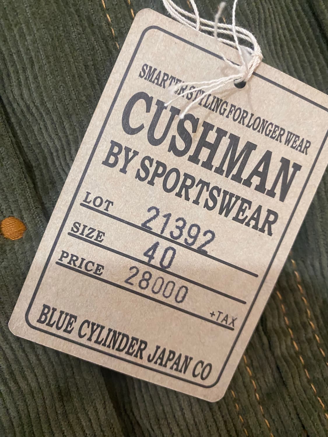 Cushman쿠시맨 쿠쉬맨 코듀로이자켓40새상품 상품이미지4