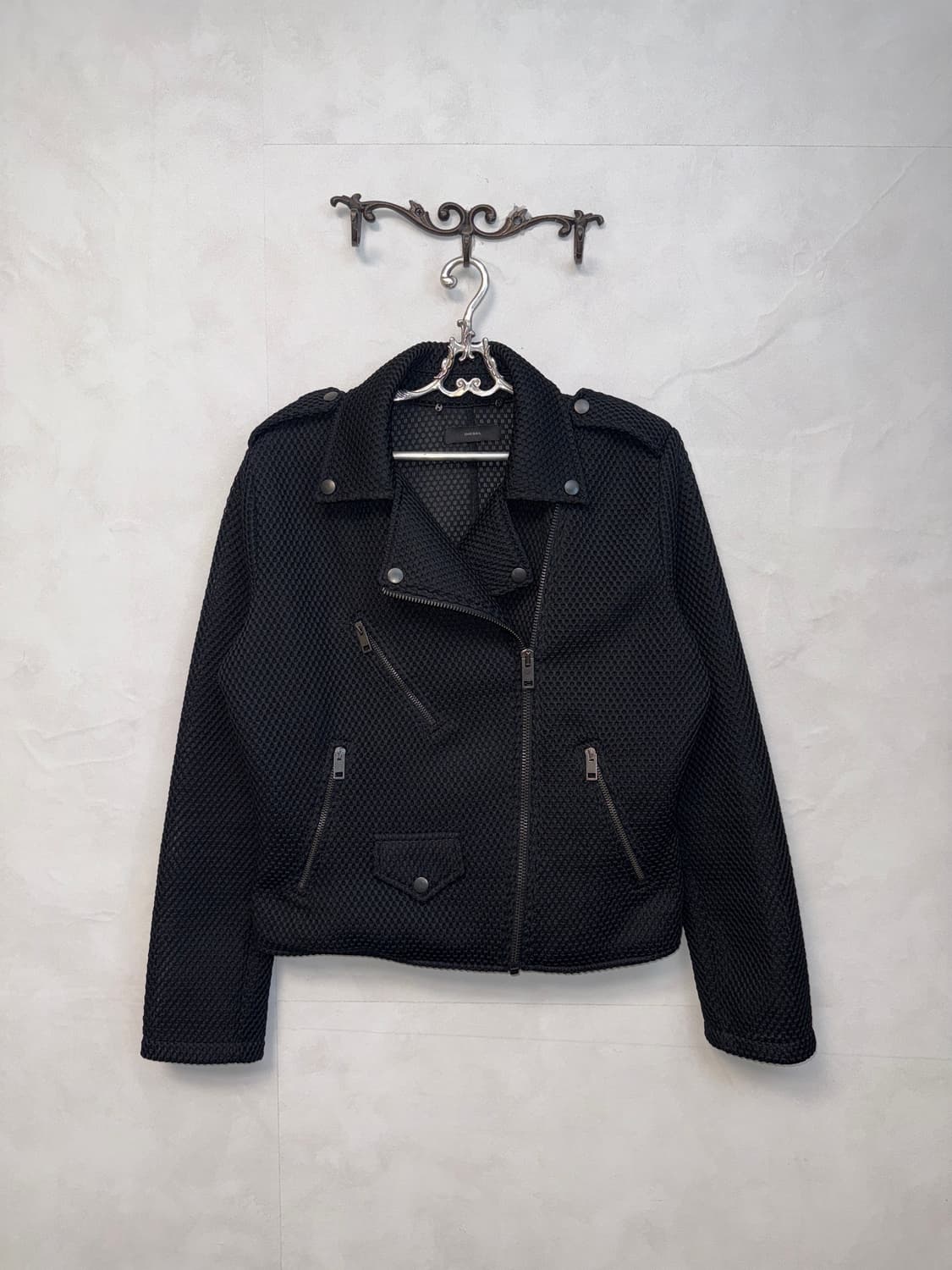 DIESEL black mesh rider jacket  상품이미지2