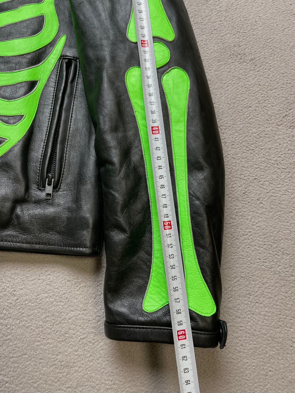 [택 X ] 스켈레톤 소가죽자켓 -100-105 (밴슨 스타일) 상품이미지4