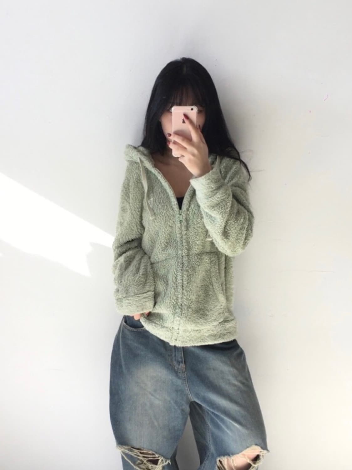 게스 쉐르파 후드집업 상품이미지1