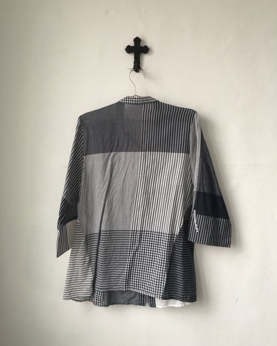 Check pattern mixed shirt 상품이미지3