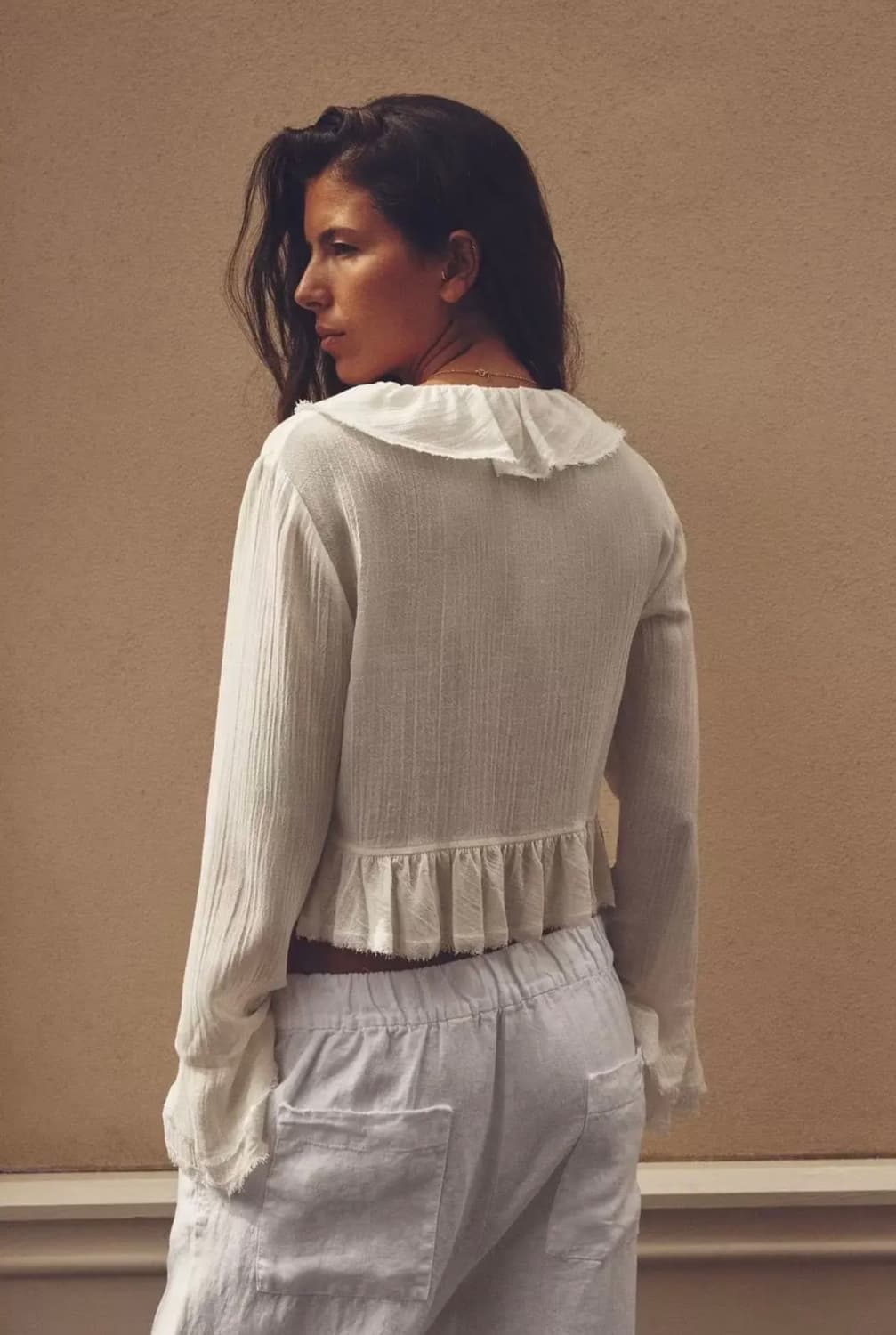 ZARA 자라 프릴 블라우스, 자라 러플 리본 블라우스 상품이미지3