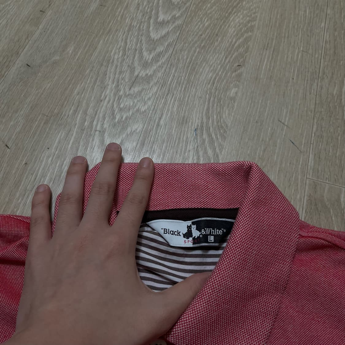 블랙앤화이트 남성 골프웨어 반팔 카라티 L/100 상품이미지5