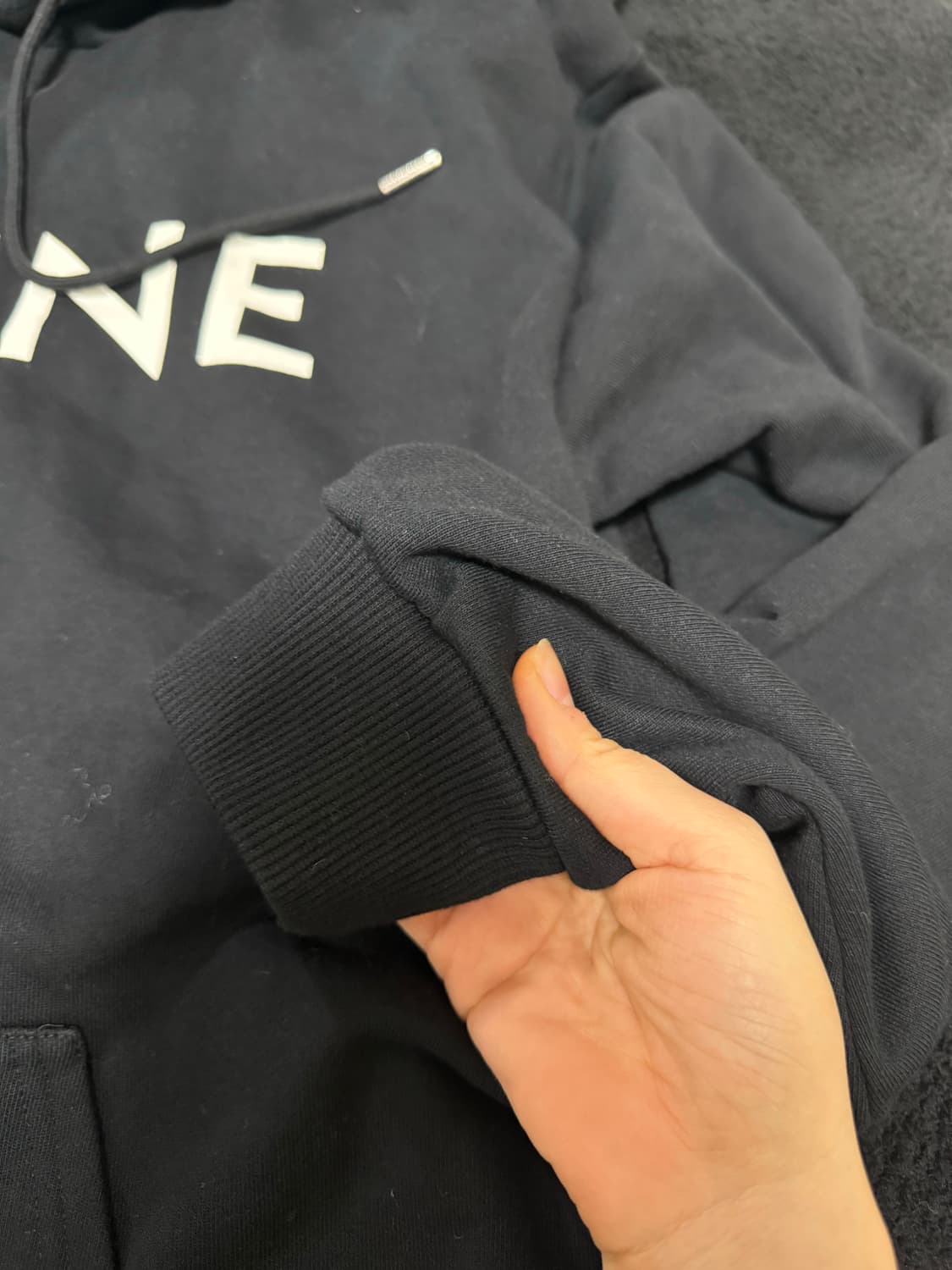 셀린느 코튼 플리스 블랙 후드티 S 상품이미지4