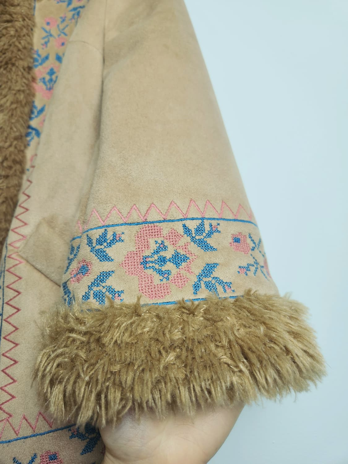 (SNIDEL) 스웨이드 자수 퍼 자켓 상품이미지10