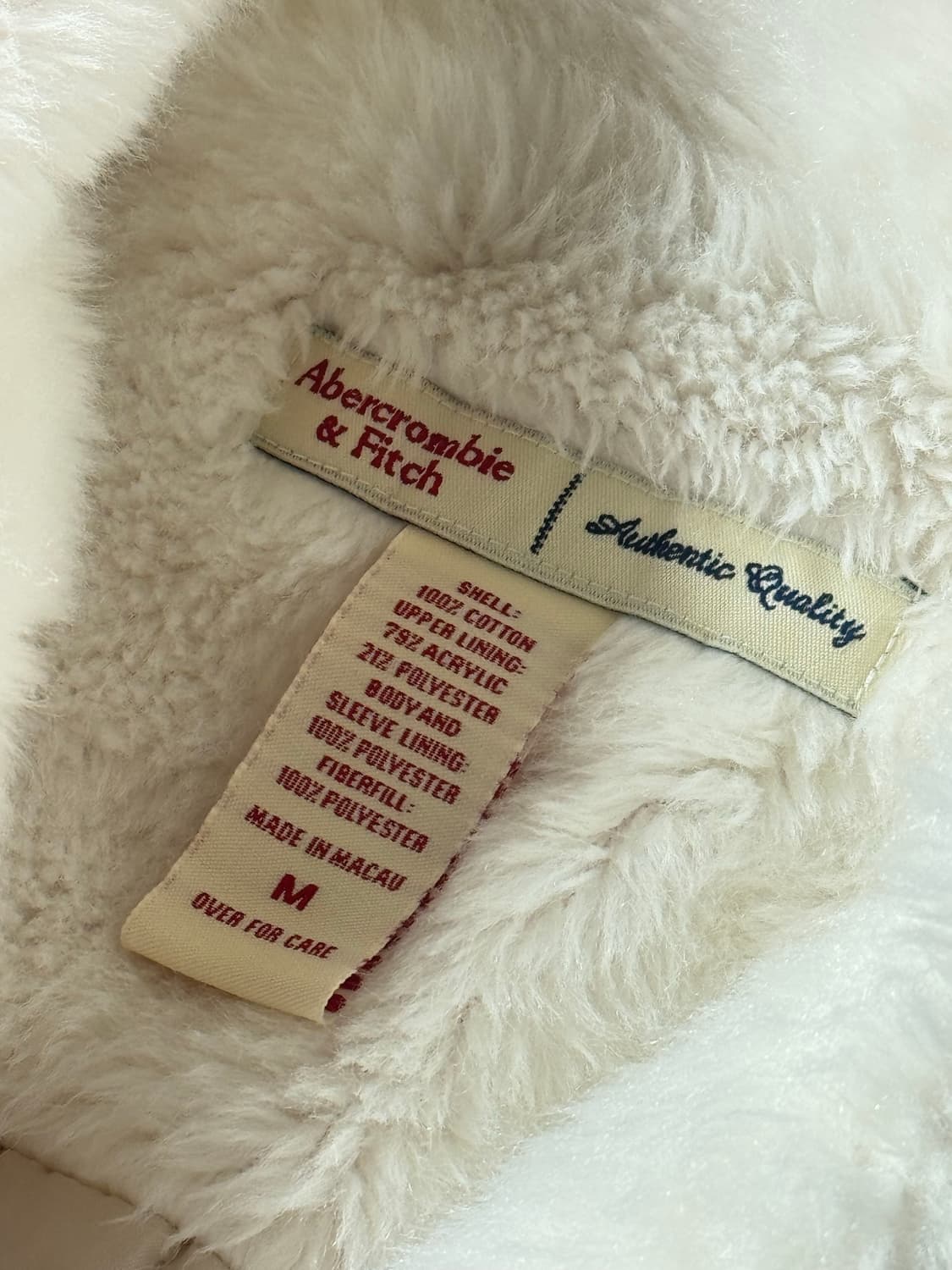 아베크롬비 딸기우유 코듀로이 무스탕 퍼 자켓 상품이미지4