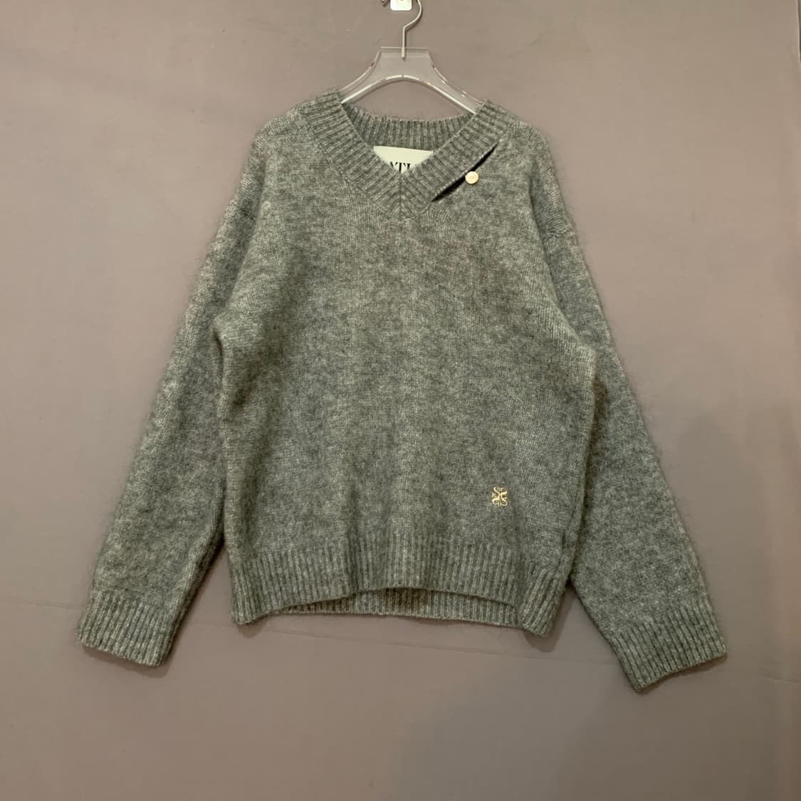 M SATUR 세터 24 에센 투 톤 모헤어 블렌드 니트 상품이미지2