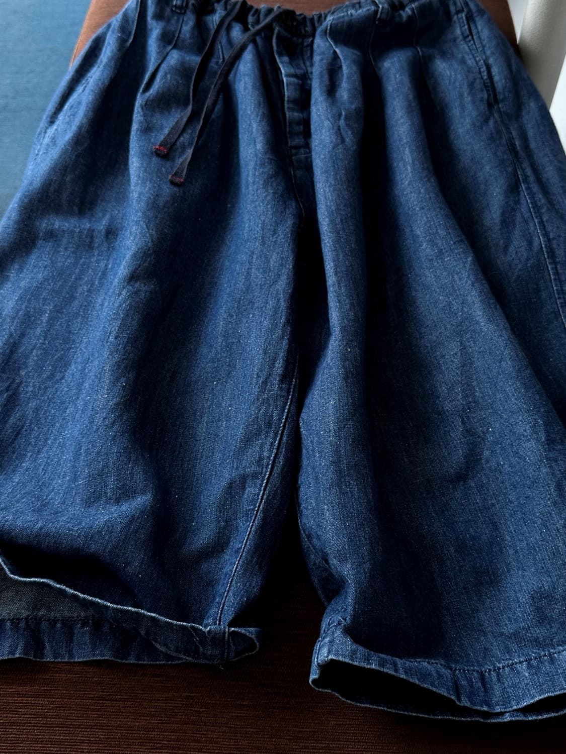 Cotton linen denim ball silhouette half  상품이미지3