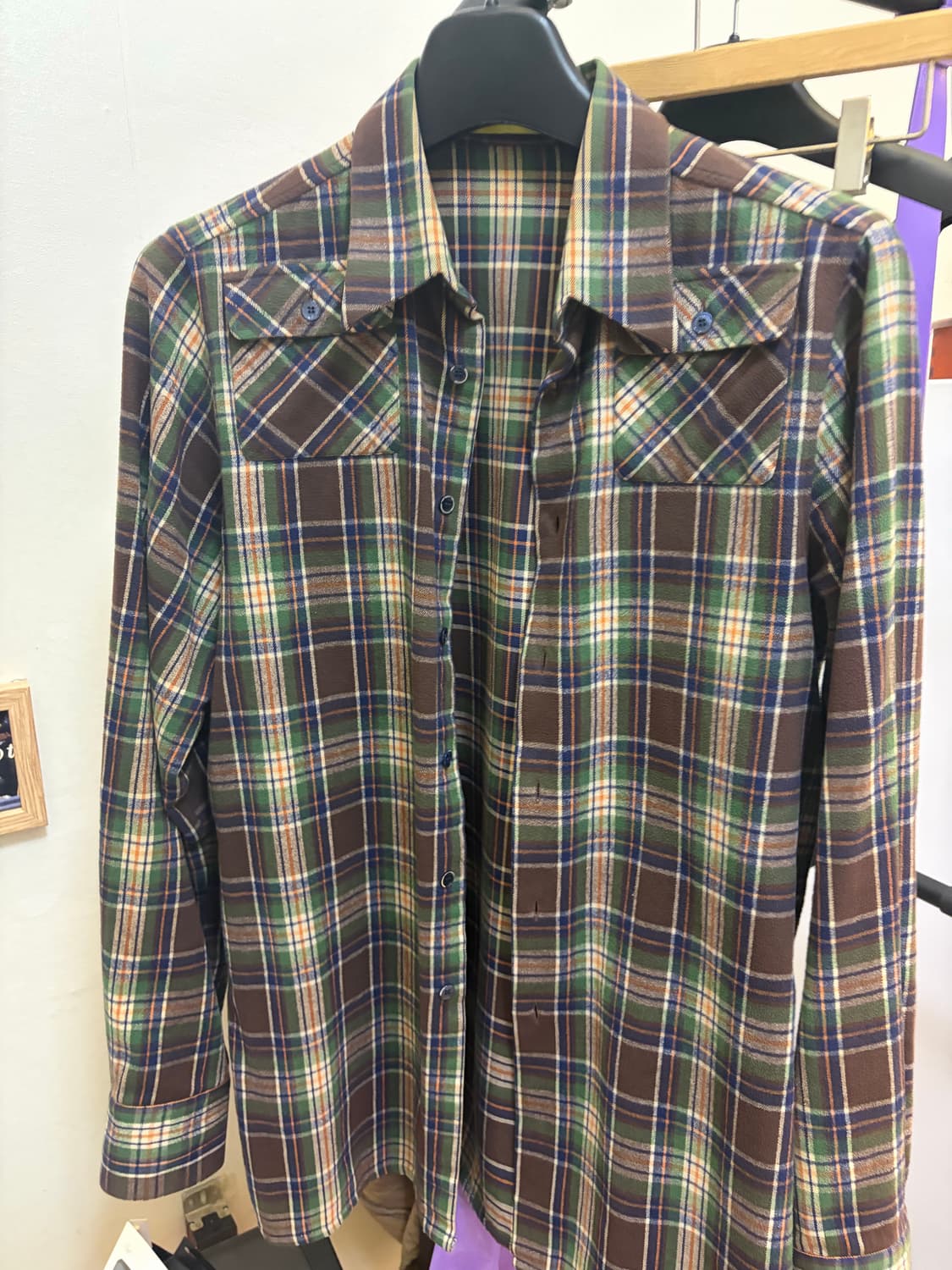 라프시몬스 x 스털링 루비 체크 셔츠 상품이미지1