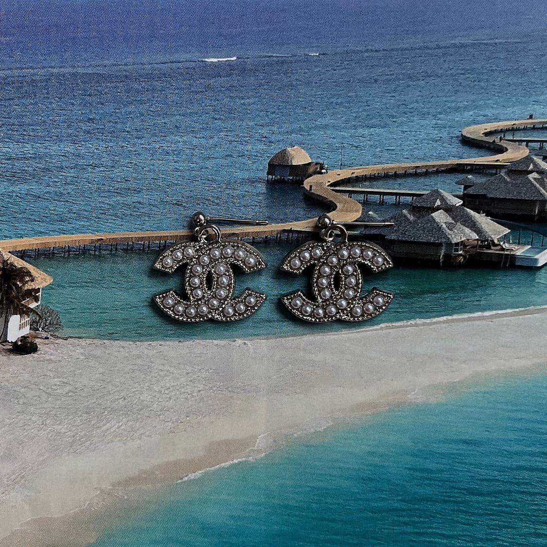 샤넬 듀얼 펄 이어링 상품이미지1