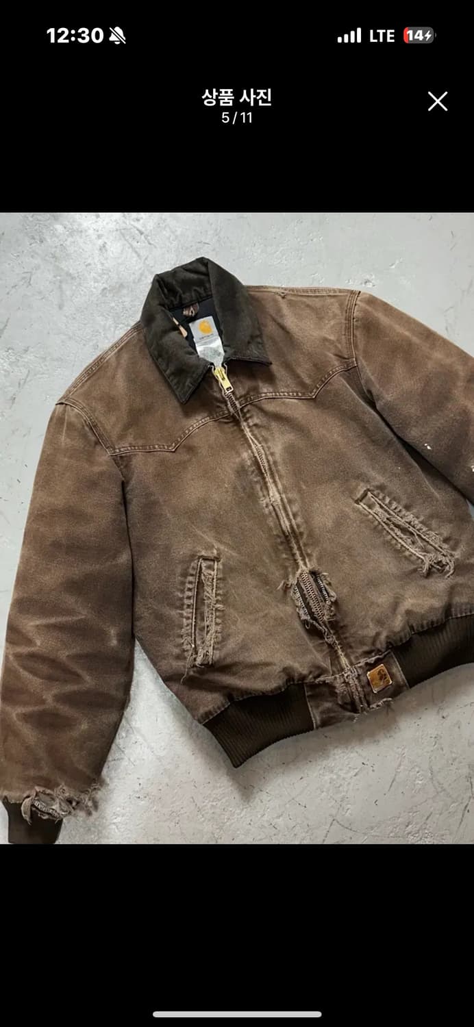 [M] 00's OG 칼하트 J14 산타페 자켓 칼하트 DKB 디트로이트 상품이미지3