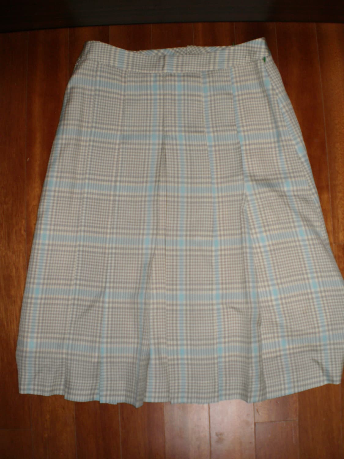 체크 미디 스커트 상품이미지1