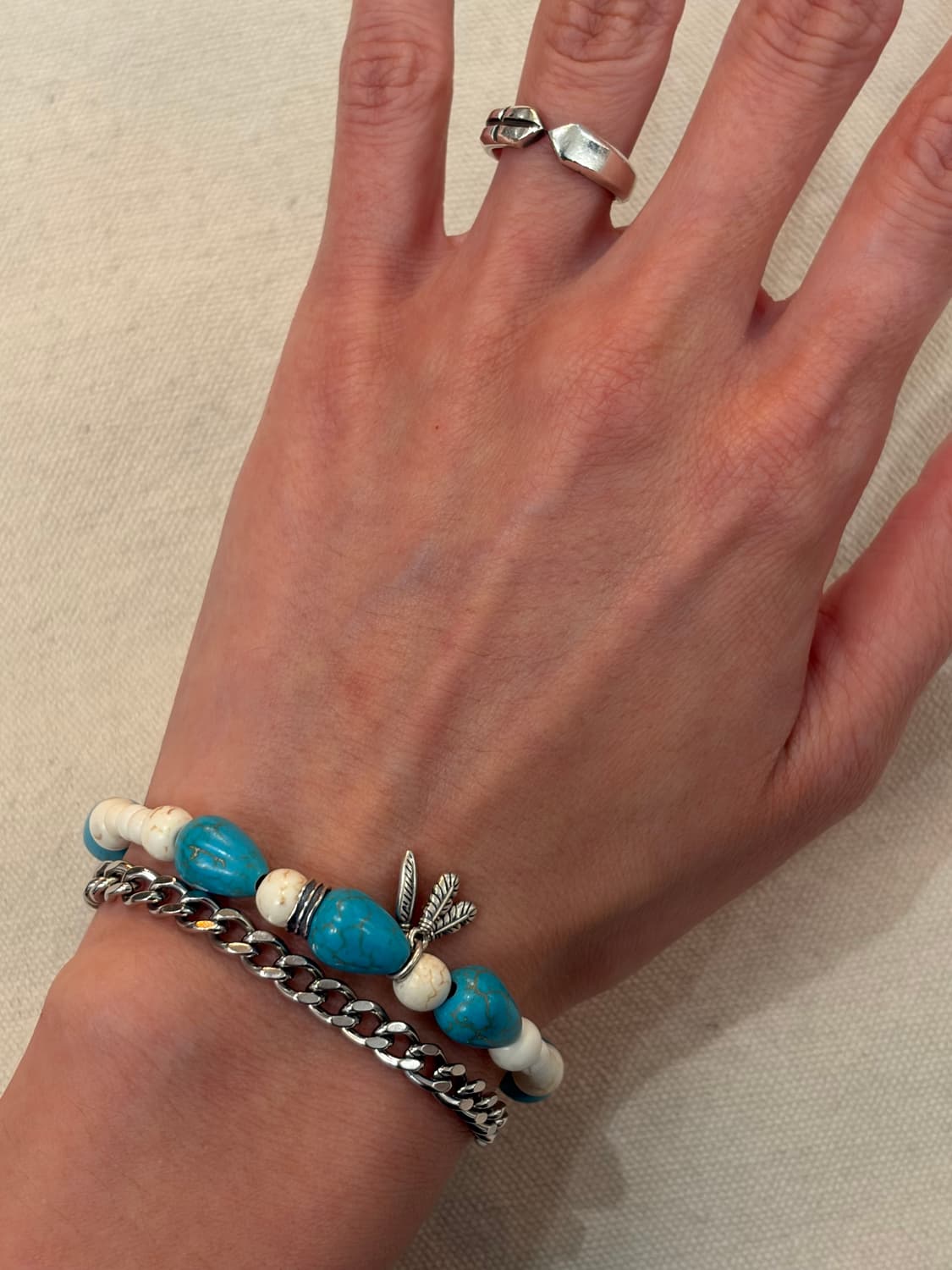 Turquoise Feather Bracelet 상품이미지4