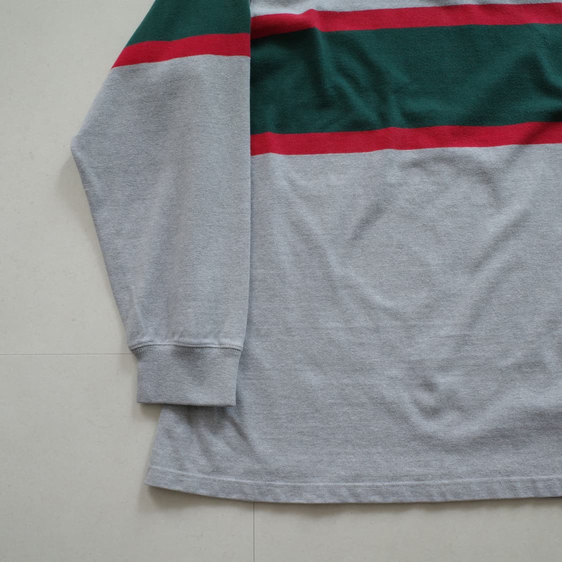 90s 폴로 랄프로렌 배색 스트라이프 럭비셔츠 (XL)  상품이미지9