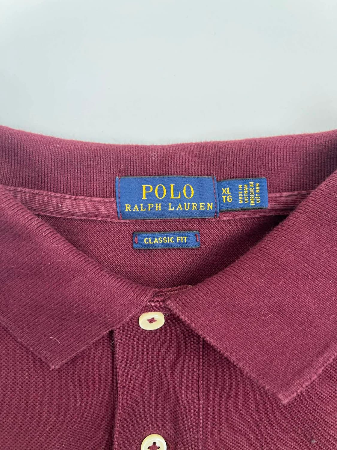 [XL] 폴로 랄프로렌 클래식핏 버건디 피케 폴로 셔츠 반팔 카라티 상품이미지3