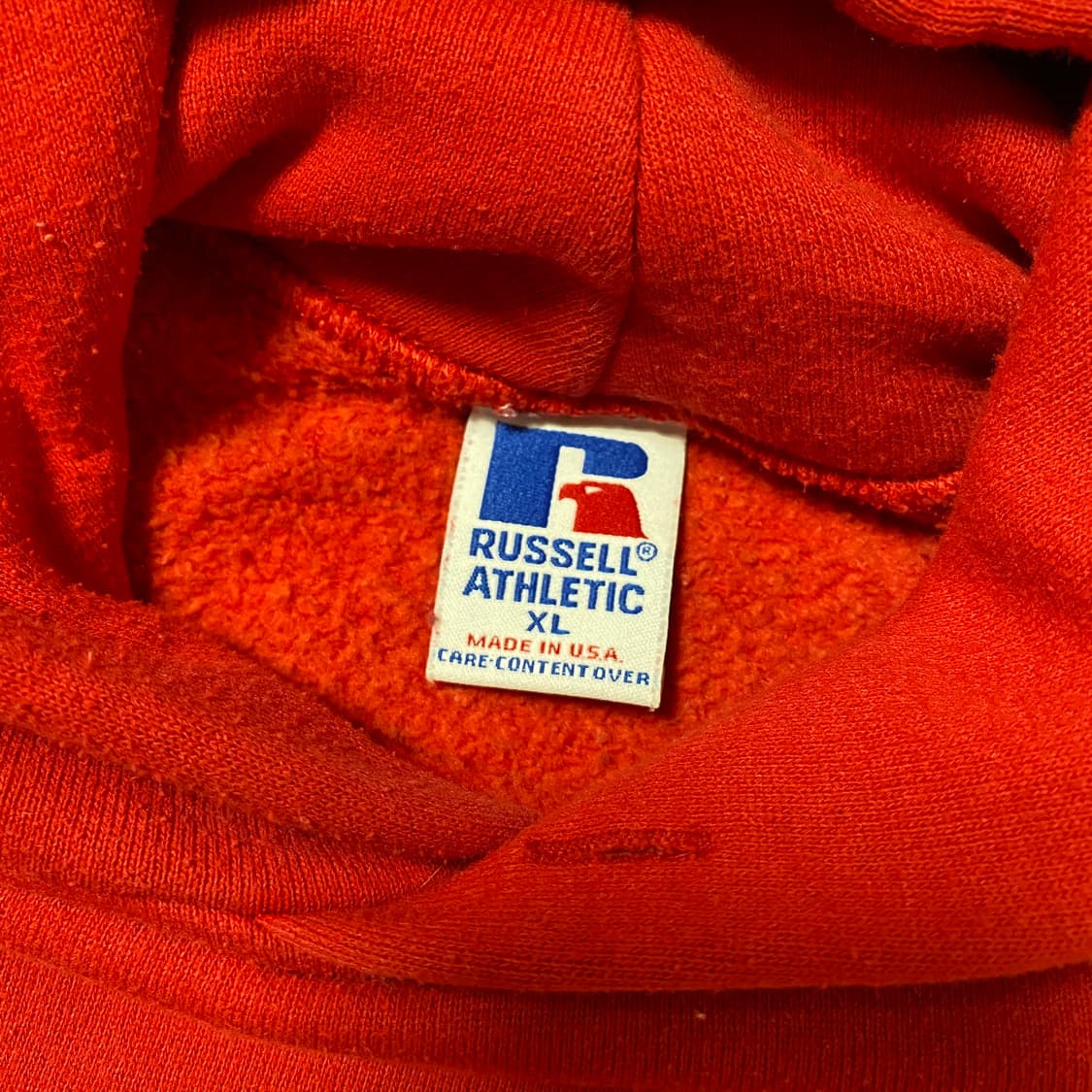 러셀 후드 후디 XL 빈티지 레드 90s USA Russell 상품이미지4