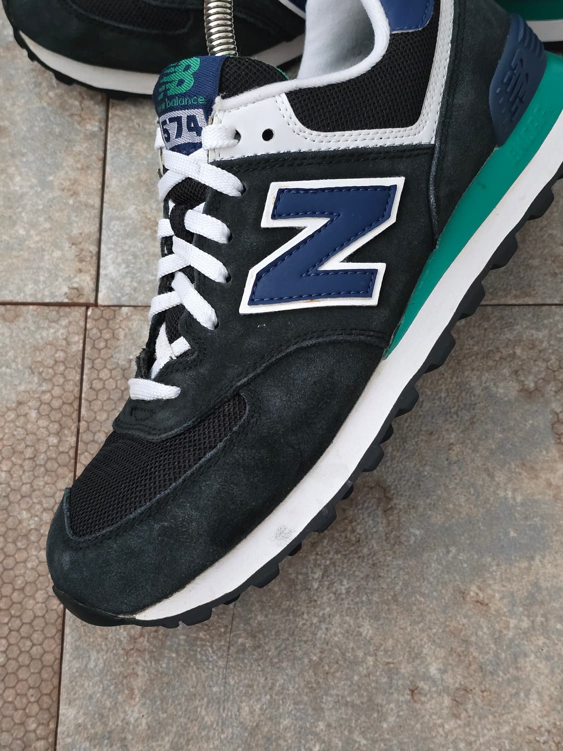 (255)뉴발란스 574 네이비 그린 상품이미지4