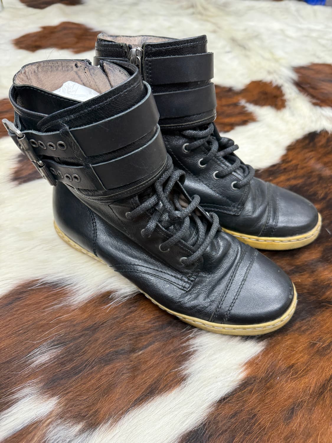 올 세인츠 더블벨트 더티솔 레더 하이탑 상품이미지2