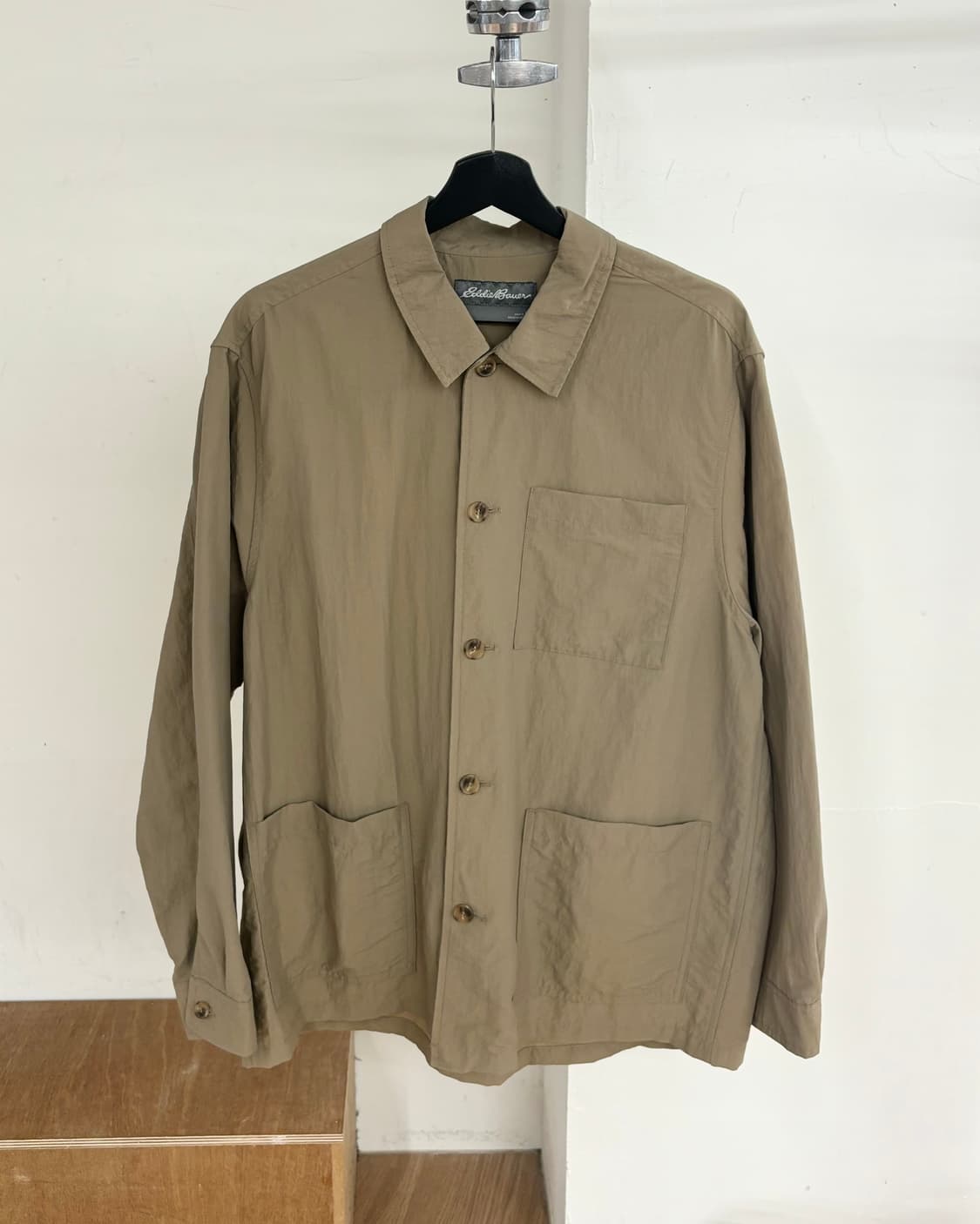 에디 바우어 카키 나일론 레이온 혼방 셔츠 자켓 상품이미지1