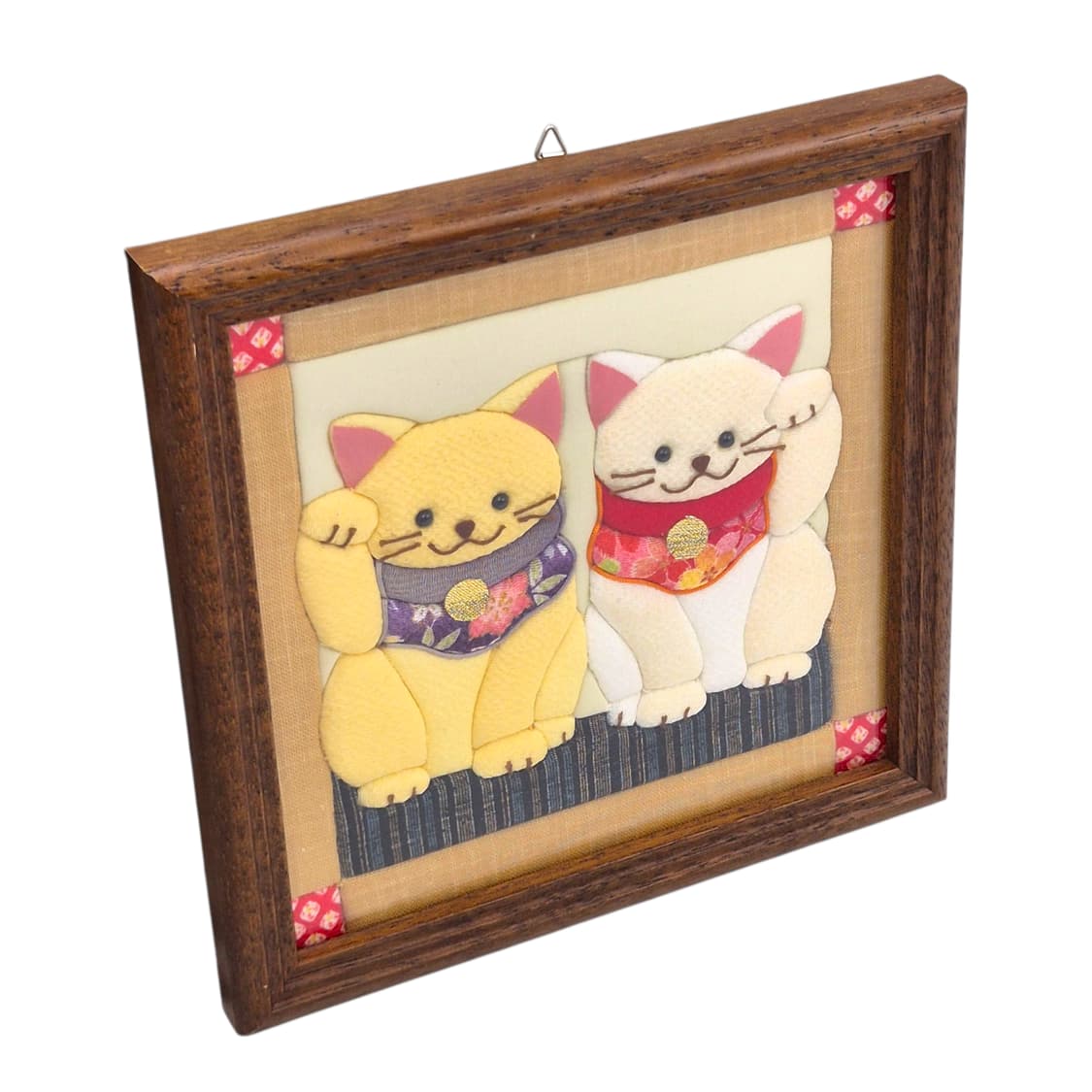 90s 레트로 복 고양이 엠보싱 우드 액자 상품이미지1