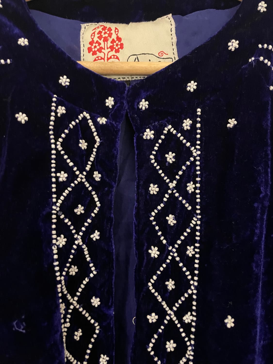 빈티지 벨벳 비즈 가디건 상품이미지2