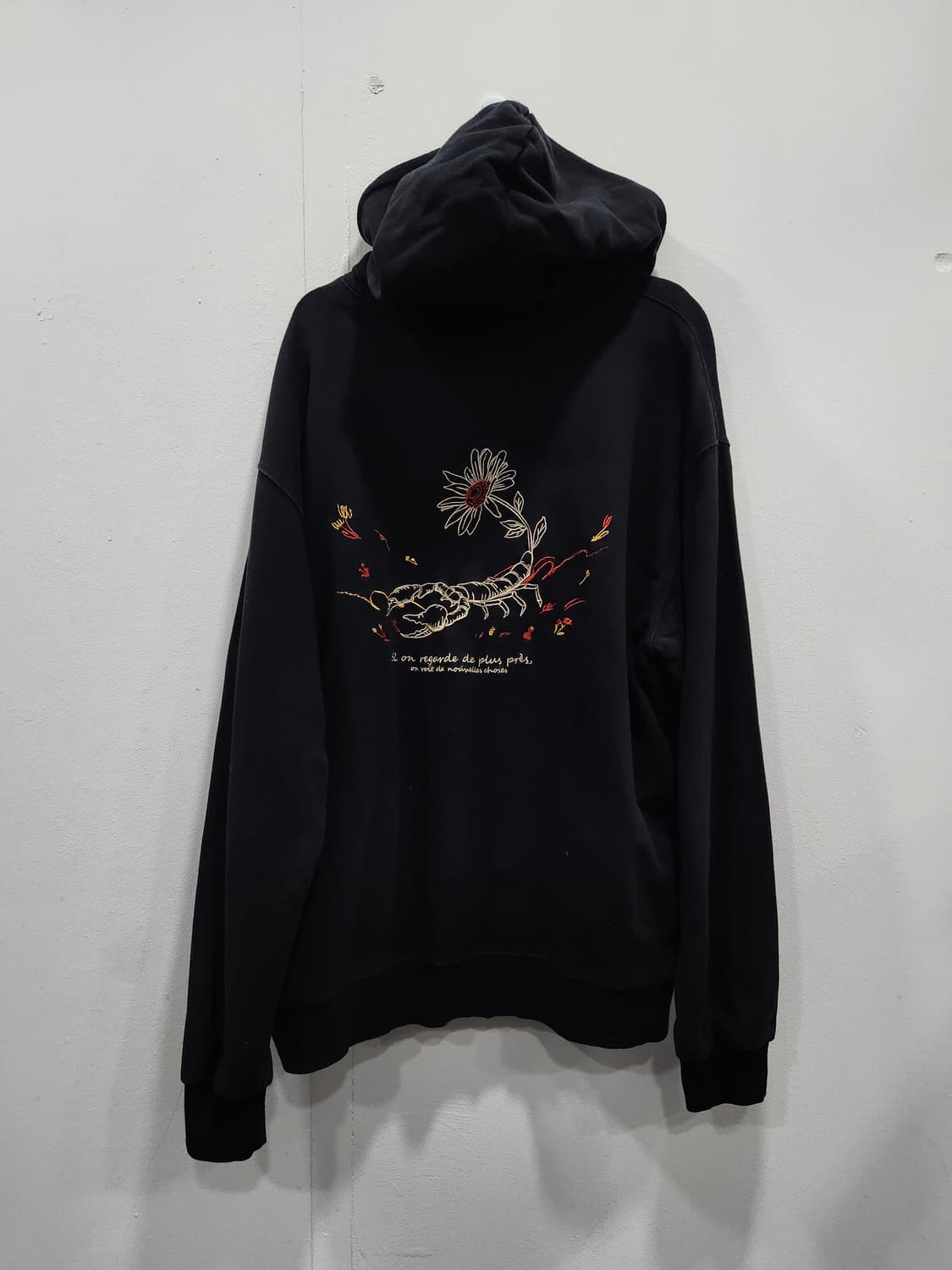 CPGN STUDIO 자수 후드티 블랙 남성 95~100사이즈 오버핏 상품이미지4