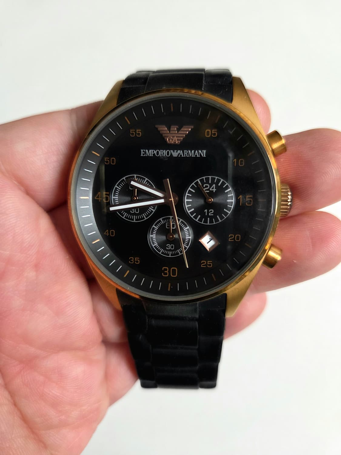 엠포리오 아르마니 AR5905 금장 우레탄 시계 상품이미지2