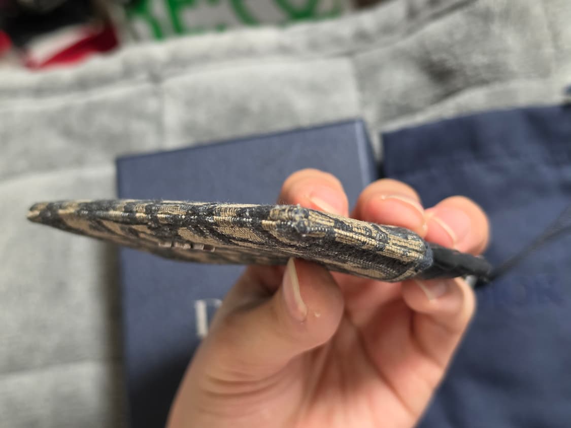 ( 풀구성/크림판)디올 오블리크 카드지갑 그레이 크림 상품이미지4