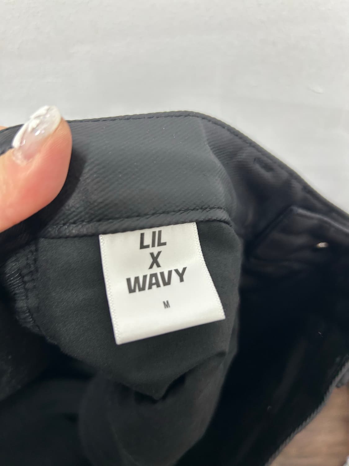 LlLxWAVY 콜라보 남성 레더 와이드 팬츠 M 상품이미지5