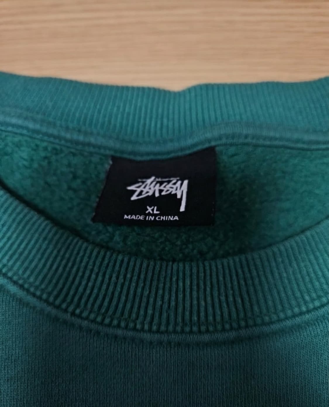 정품 스투시 베이직 로고 맨투맨 그린 XL 상품이미지4