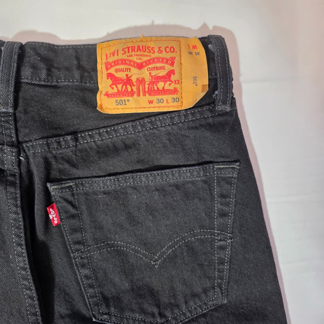 [W30L30]리바이스 501 블랙 데님 팬츠 상품이미지6