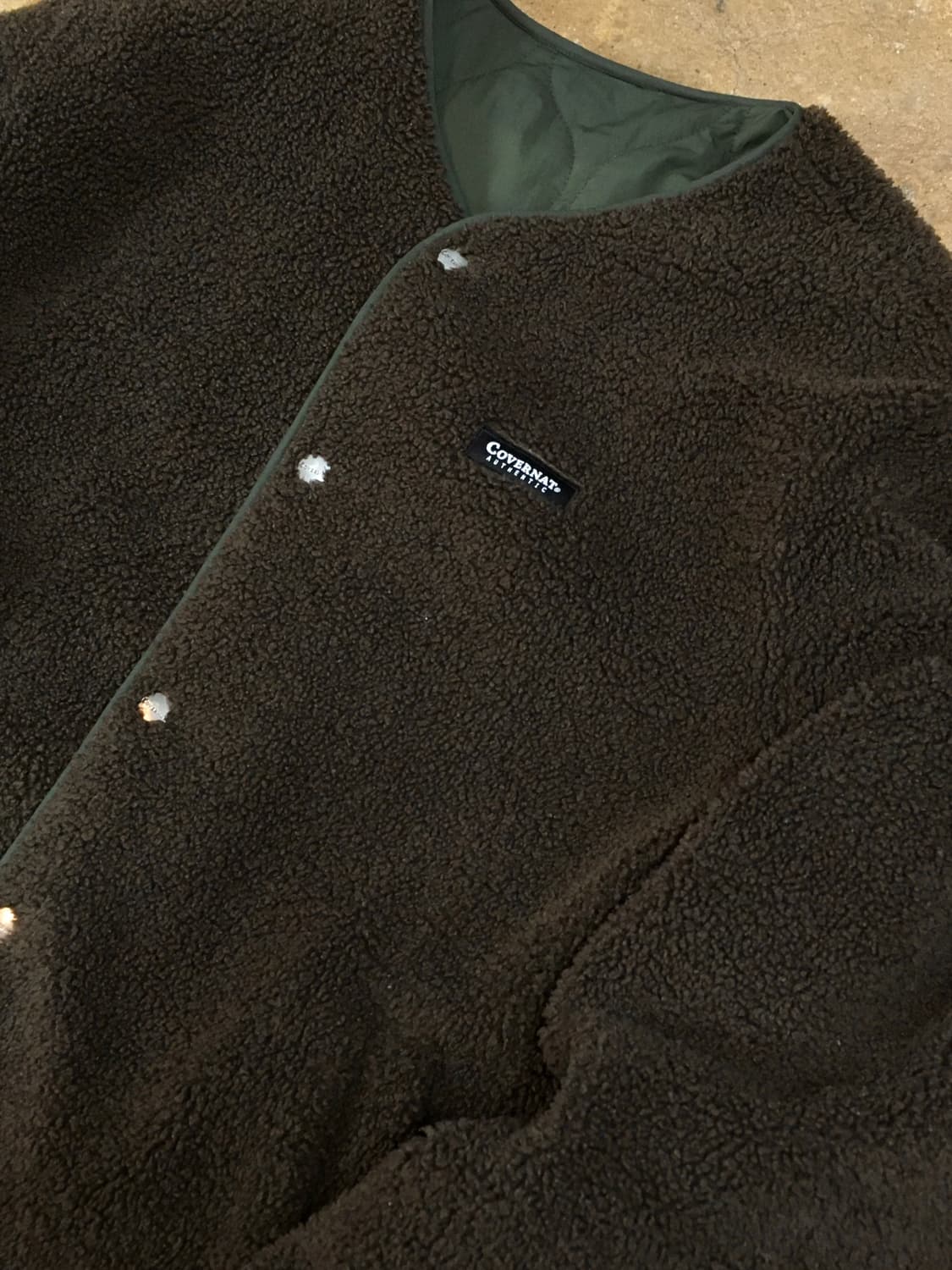 커버낫 리버시블 플리스 자켓 브라운 상품이미지8